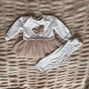 🚨3 for $15 Rare Editions Butterfly Baby Outfit 18M 2pc Set